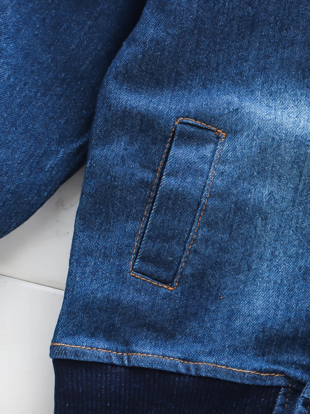 Spring  Autumn Toddler Boy Digital Printed Denim Coat+Elastic Jeans Sets