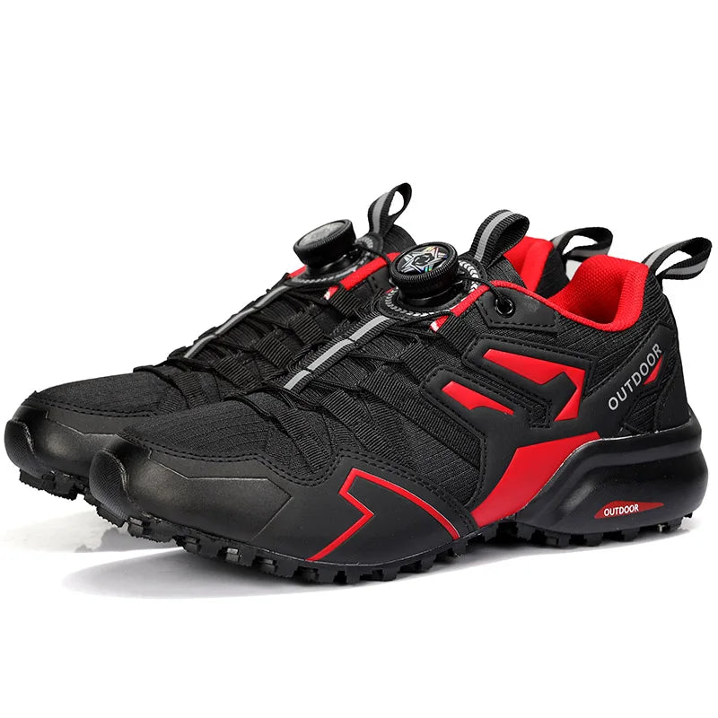 Hiking Shoes Non-Slip Outdoor Cross-Country Travel Shoes Tactical Training Shoes Breathable Casual Lockless Bicycle Shoes Men