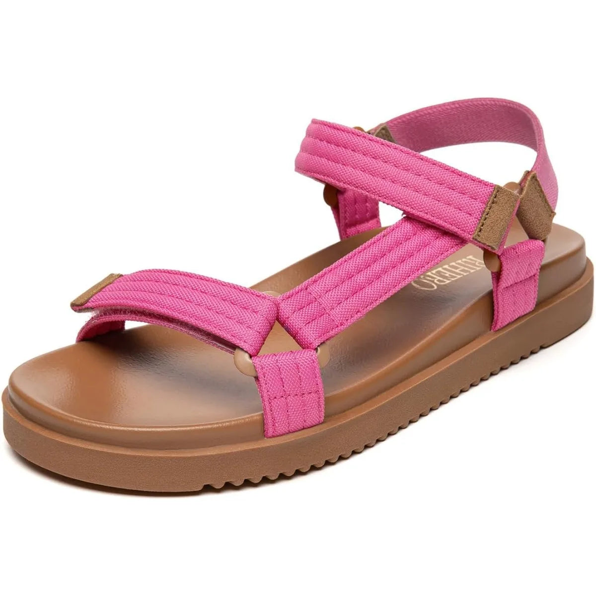 Women's Flat Sandals Comfortable Open Toe Adjustable Strap Walking Footbed Sandals