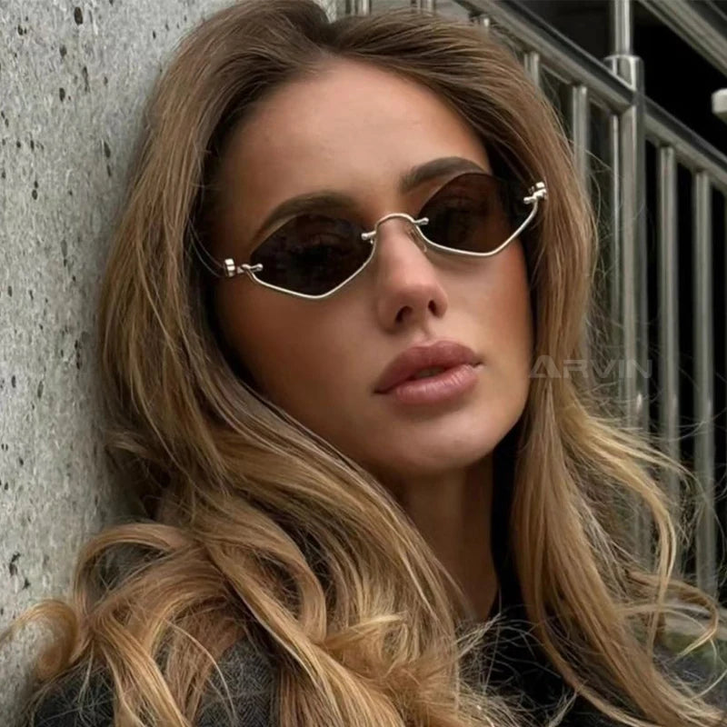 Women Sunglasses New Personalized Frame Glasses Polygonal Sexy Sun Glasses Ladies Fashion Luxury Brand Casual Hip-Hop Eyewear