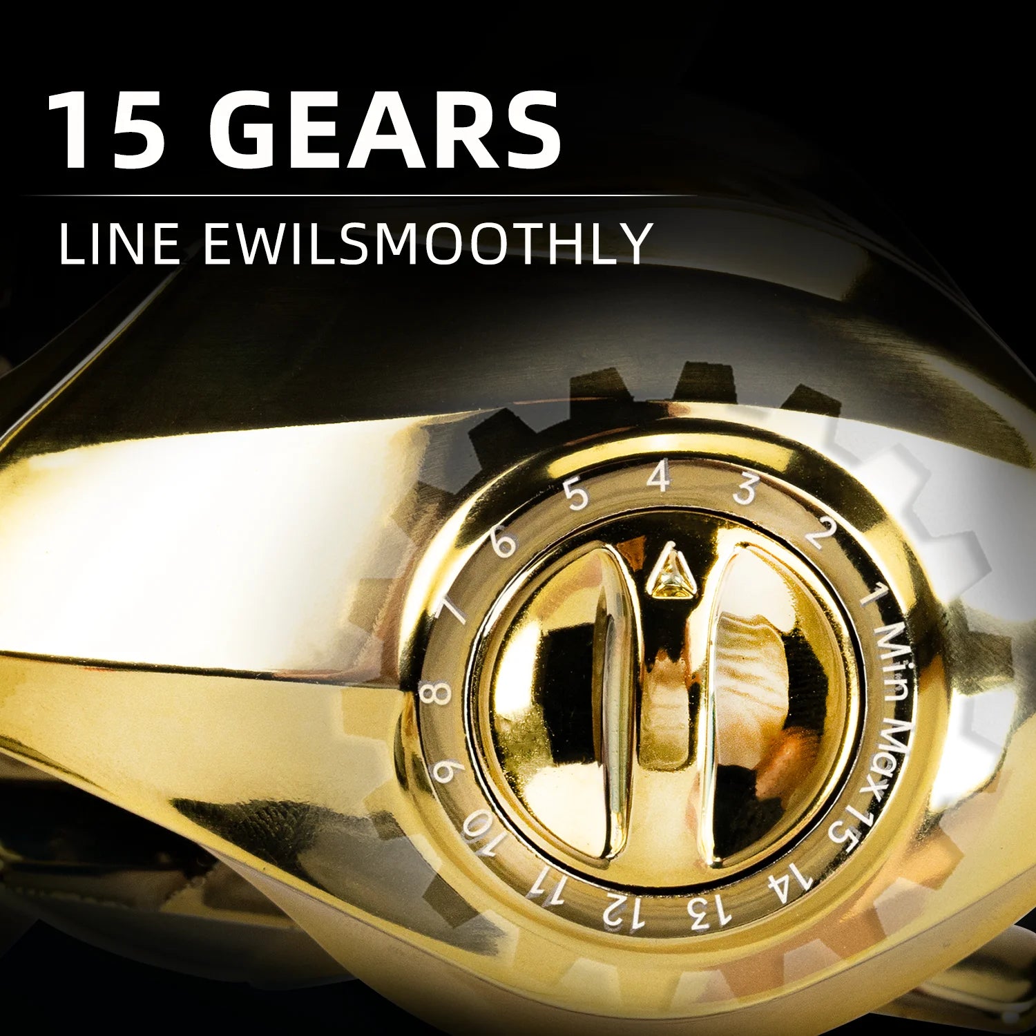 Ambidextrous Aluminum Alloy & Stainless Steel Baitcasting Fishing Reel - Rotating, 18+1 Bearings, Golden, Multipurpose