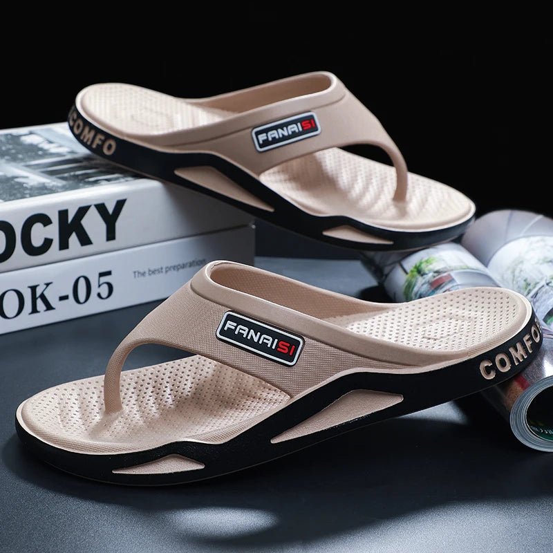 Flip-flops Men's Anti-slip and Anti-odor Summer Outdoor Wear Soft Sole Thick Sole Wear Casual Fashion Flip-flops