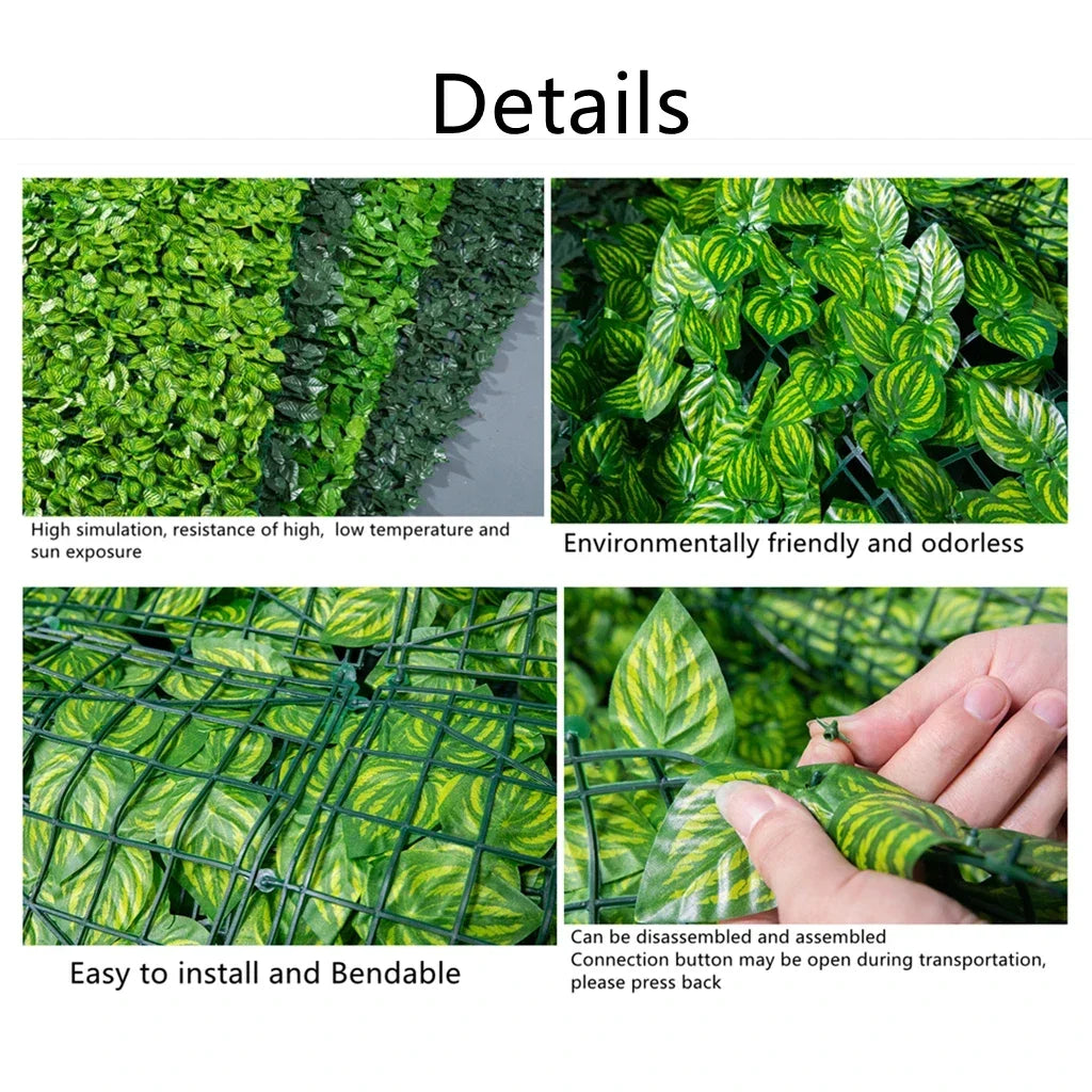 Artificial Plant HedgeBalcony ShadePrivacy ProtectionArtificial Leaf HedgeFor HomeCompanyMall Decoration