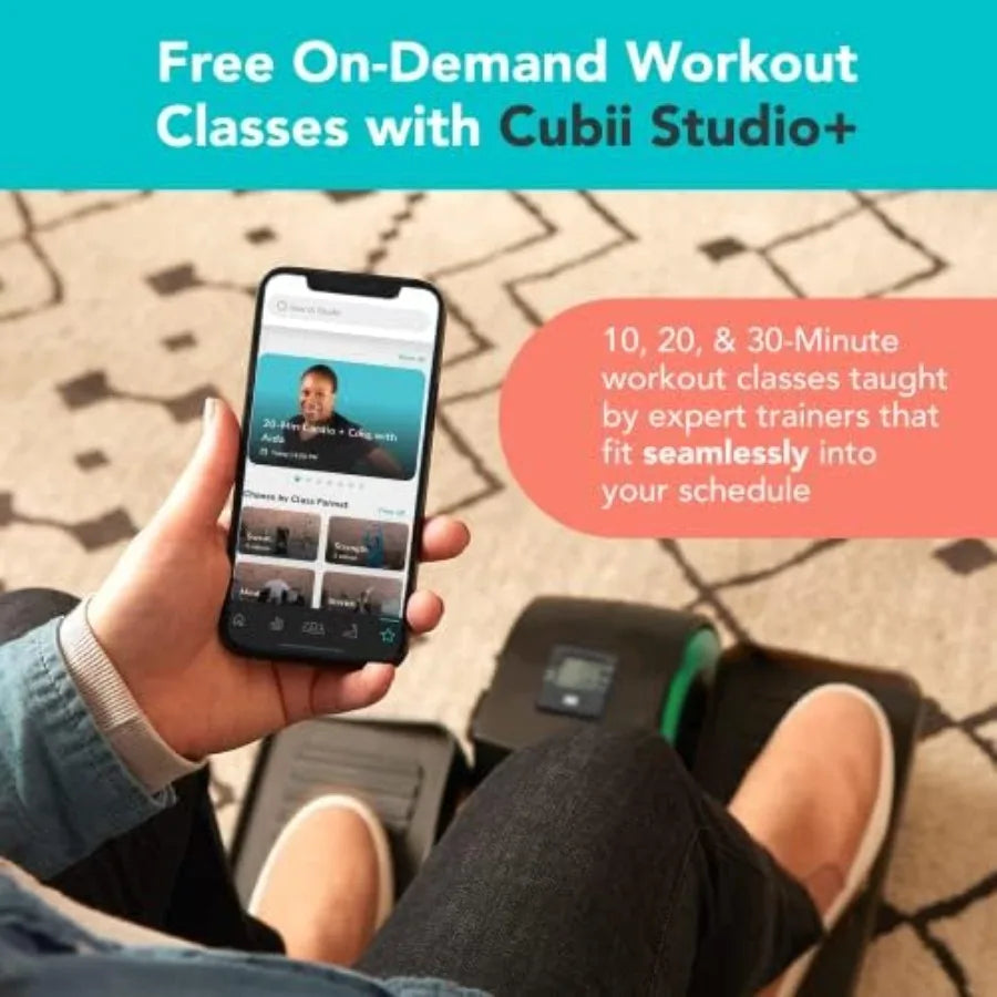 Under Desk Elliptical Bike Pedal Exerciser Portable Seated Elliptical Machine W/Adjustable Workout Levels - Adult to Seniors