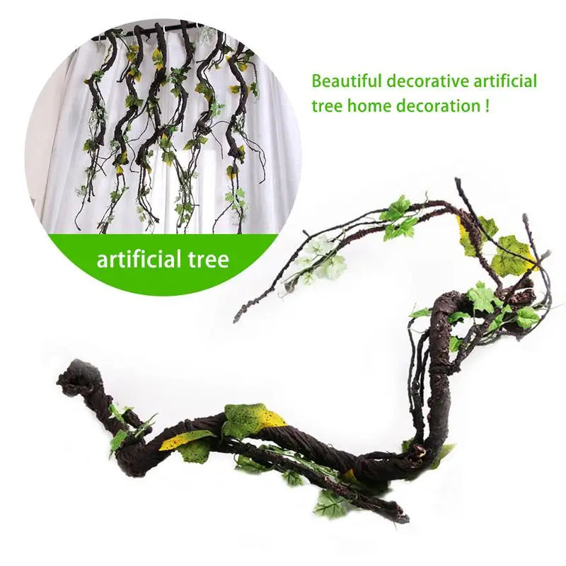 Simulation Artificial Trees Trunk Branches Plants Twigs Wall Hanging Liana Rattan Silk Flexible Flower Vine Home Wedding Garden