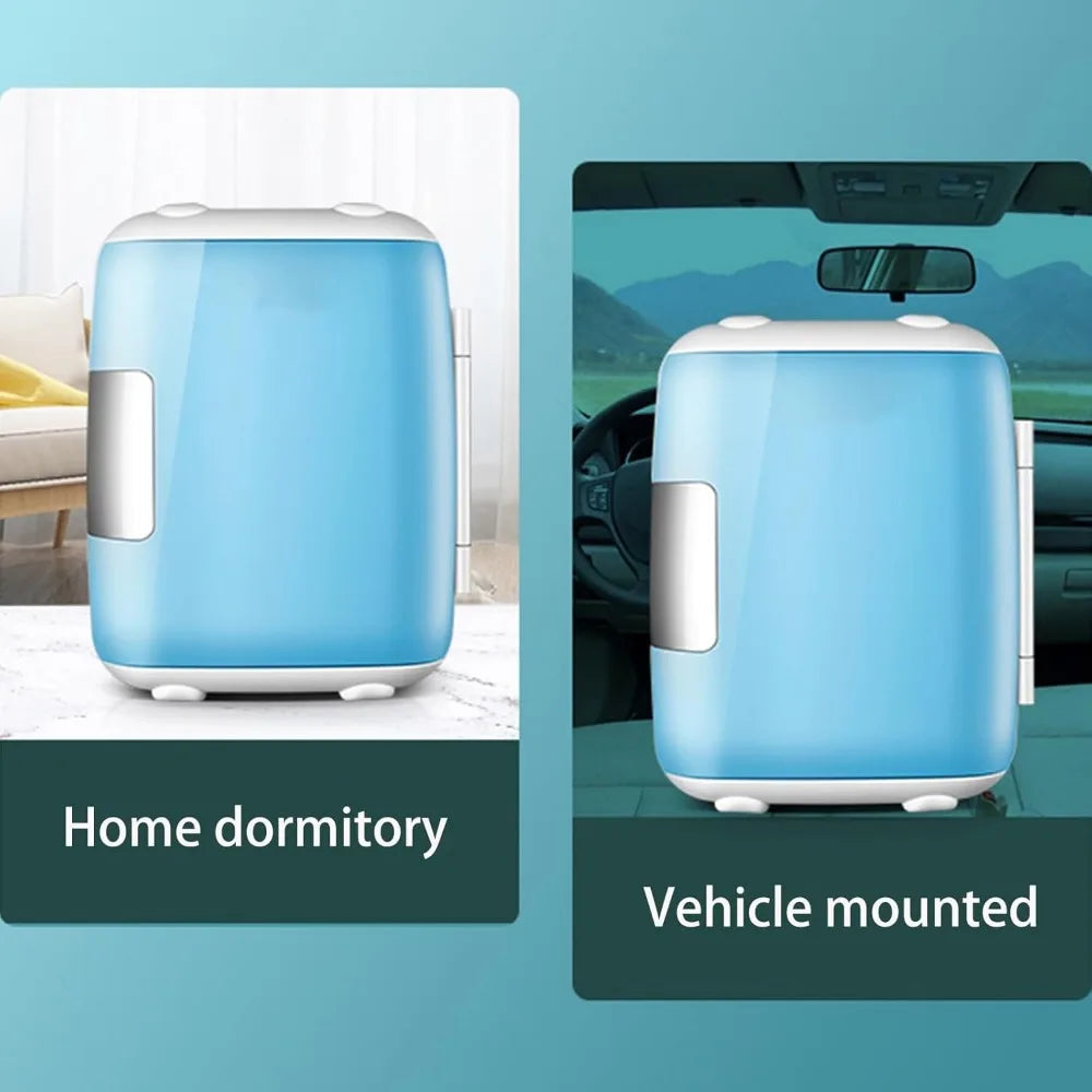 Portable Fridge, Makeup Small Refrigerator with Removable Shelves, Electric In Tiny Fridge for Office, Kitchen, Dorm, RV, Drink,