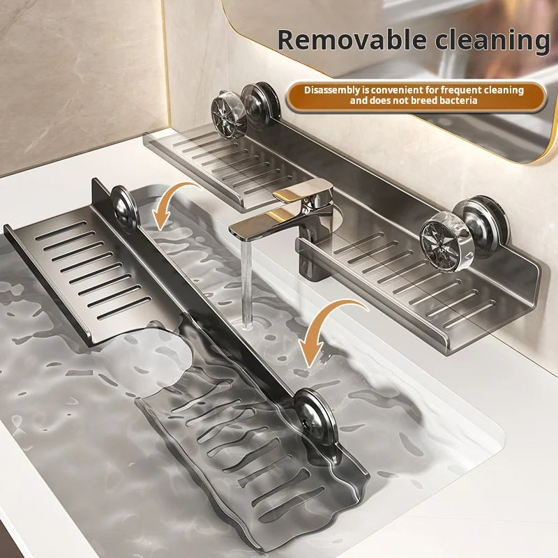 Suction cup mirror front bathroom shelf faucet washbasin washbasin wall-mounted non-punch bathroom shelf