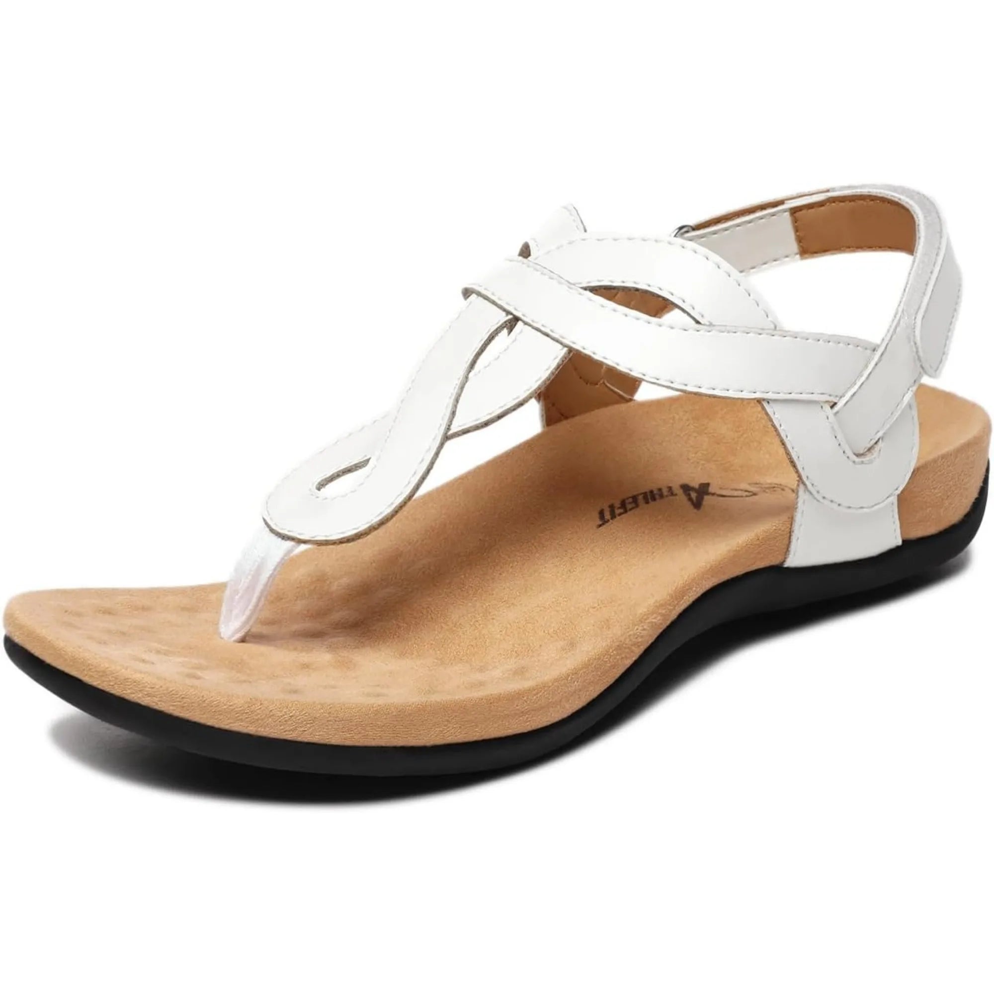 Women's Orthopedic Arch Support Sandals Comfortable Thong T-Strap Orthotic Casual Flat Sandals