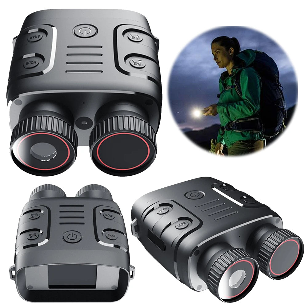 HD 1080P Digital Night Binoculars 2.4-inch Screen Infrared Binoculars 300M Full Dark Viewing Distance for Outdoor Camping Travel