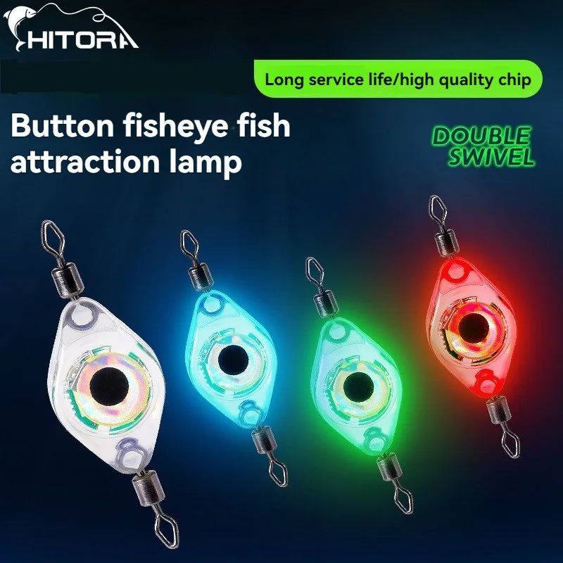 Fishing Equipment Double Swivel Fish Trap Lamp Luminous LED Light Fishing Lure Squid Jig lamp Night Fishing Bait Lamp Sea Tackle