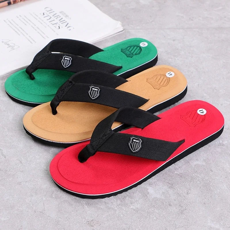 High Quality Men's Flip Flops Non-Slip Beach Sandals Fashionable Hombre Casual House Slippers for Men Hot Sale Comfortable Wear
