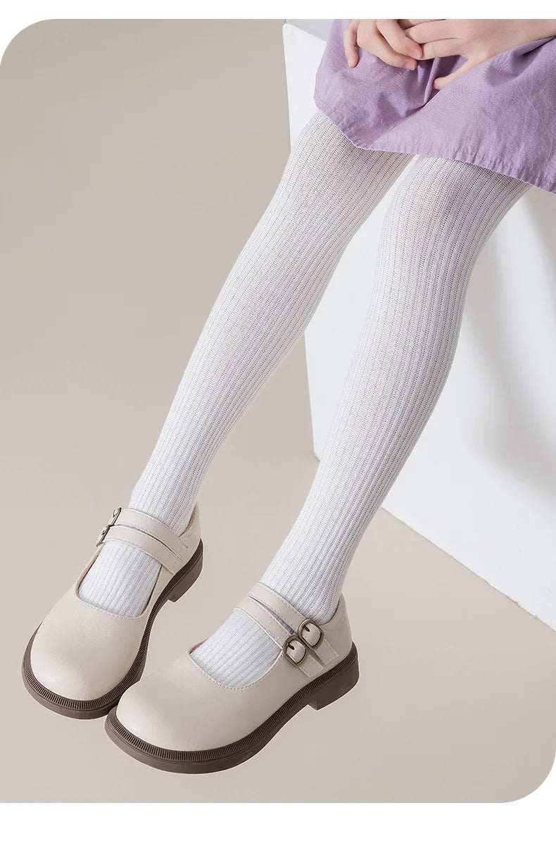 Children Fashion Tights Baby Girl Pantyhose Cotton Knitted Stocking Toddler Kids Solid Leggings Casual Pants For 0-12Y