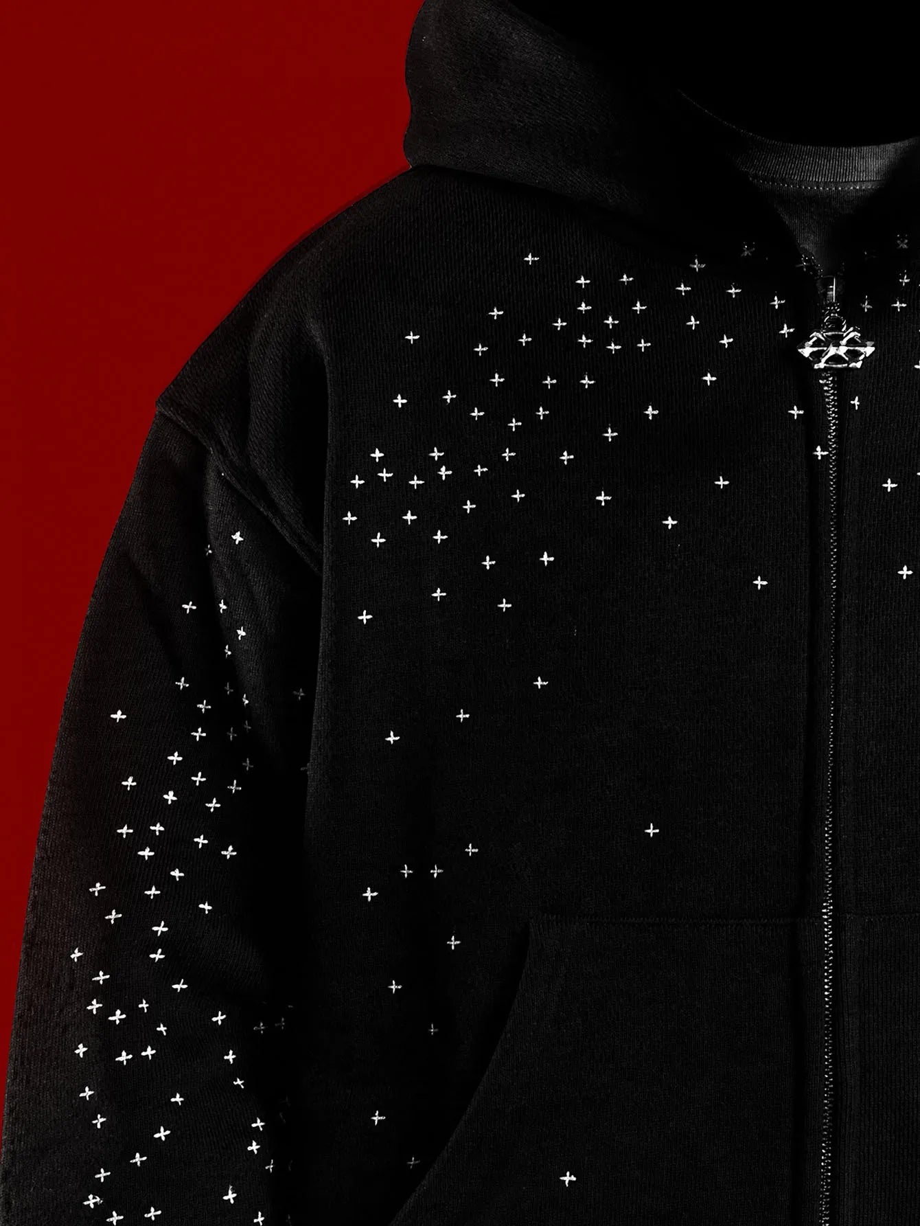 Men's Full Zip Hoodie Gothic Creative Pattern Sweatshirt Fashion Full Zip Trendy Streetwear with Pocket