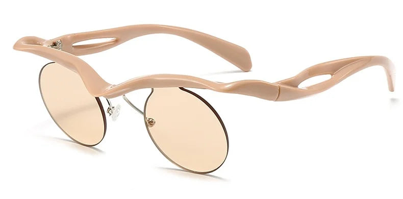 Unique Round Sunglasses for Women Men Fashion Punk Cool Decoration Sun Glasses High Quality Goggles Shades