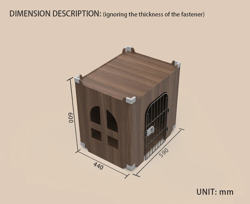 Indoor Modern Wooden Dogs House Pet Cage With Door For Sale