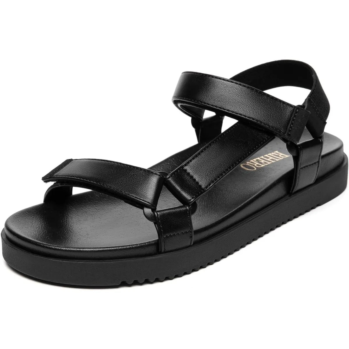 Women's Flat Sandals Comfortable Open Toe Adjustable Strap Walking Footbed Sandals