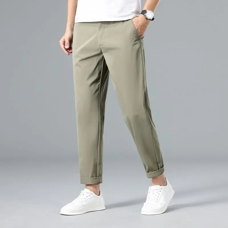 Male Trousers Dress Pants Work Tailoring Loose Formal Baggy Men's Casual Slacks Plus Size Original Clothing High Quality New In