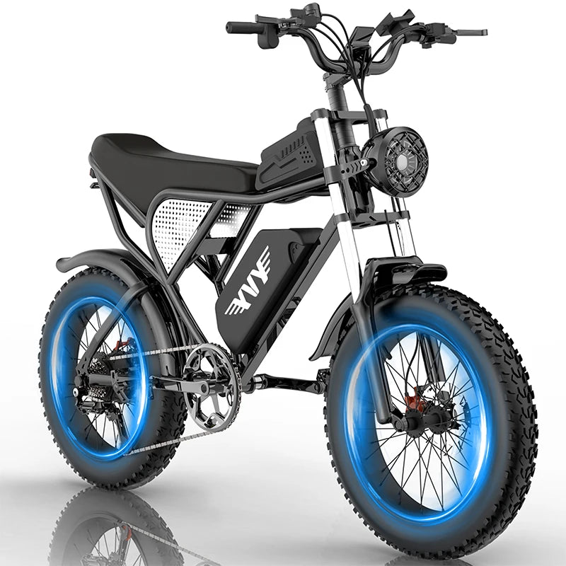 Q20Pro Electric Bicycle 2000W Dual Motor 52V40AH Dual Battery Ebike Top Speed 55KM/H 20*4Fat Tire Electric Mountain Bike
