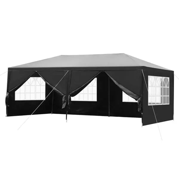 10'X20' Outdoor Party Tent with Removable Sidewalls & Windows | Waterproof PE Cloth Event Shelter for Backyard, Wedding, Festiva