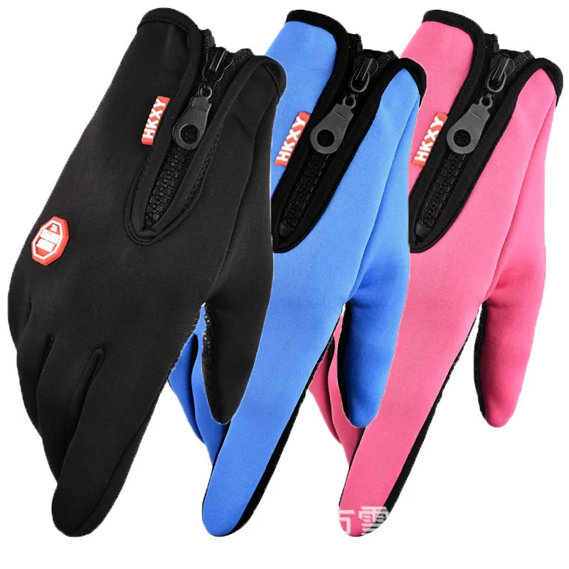 Winter Warm Cycling Gloves Bicycle Warm Touchscreen Full Finger Glove Waterproof Outdoor Bike Skiing Fishing Motorcycle Riding