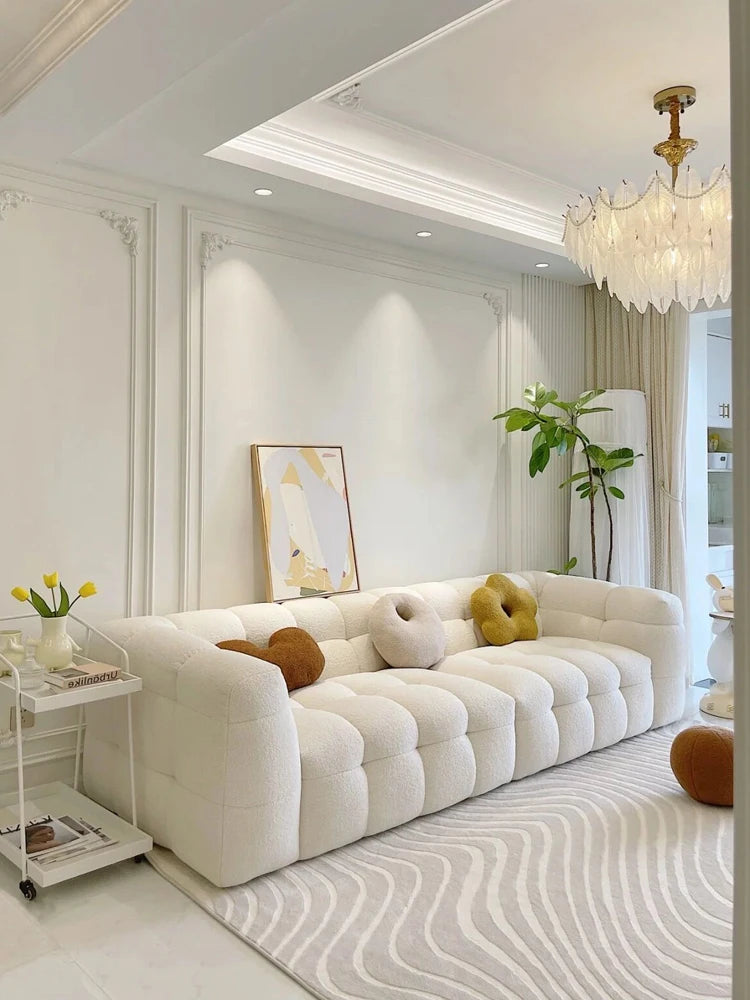 Family Luxury Living Room Sofas European Modern Plush Reclining Sofa Corner Lounger Muebles Para El Hogar Home Decoration