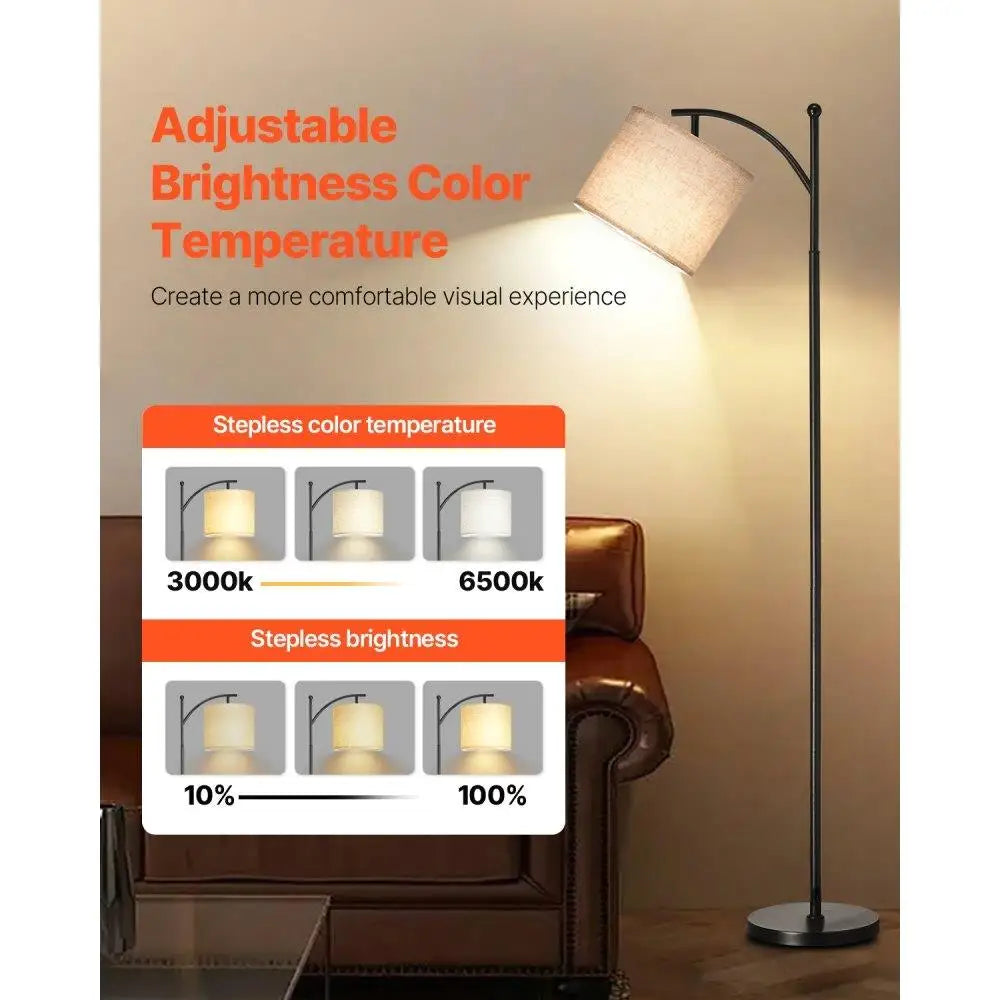 Dimmable Floor Lamp with Remote Control Adjustable Color Temperature for Living Room Lighting