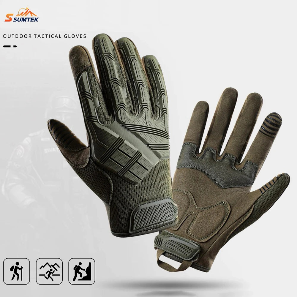 Tactical Gloves for Men,Touchscreen Motorcycle Gloves with Soft Shell&Palm Pad for Cycling Hunting Camping Climbing