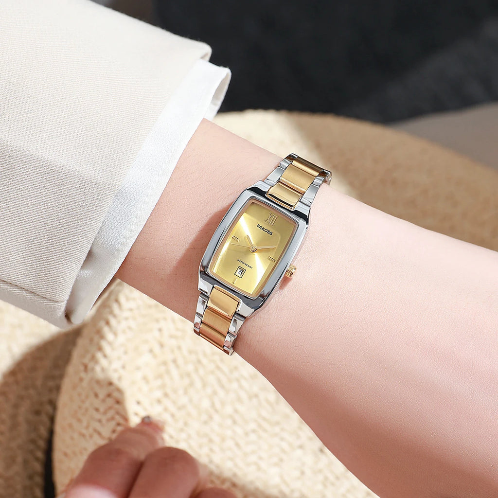 WWOOR Luxury Woman's Watch Elegant Waterproof Stainless Steel Watch for Ladies Dress Square Quartz Women's Watches Reloj mujer