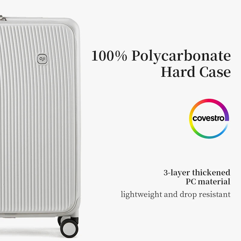 AJI Luggage Travel Suitcase New Design Side Opening Lid With 40mm Expanding Capacity Business Suitcases On Wheels For Women Men