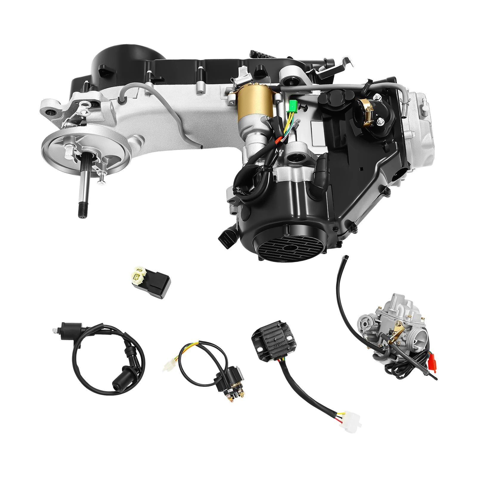 GY6 150cc CVT Engine Motor 8 Gears Cylinder Scooter Engine Motor Long Case Scooter Engine Motor Kit