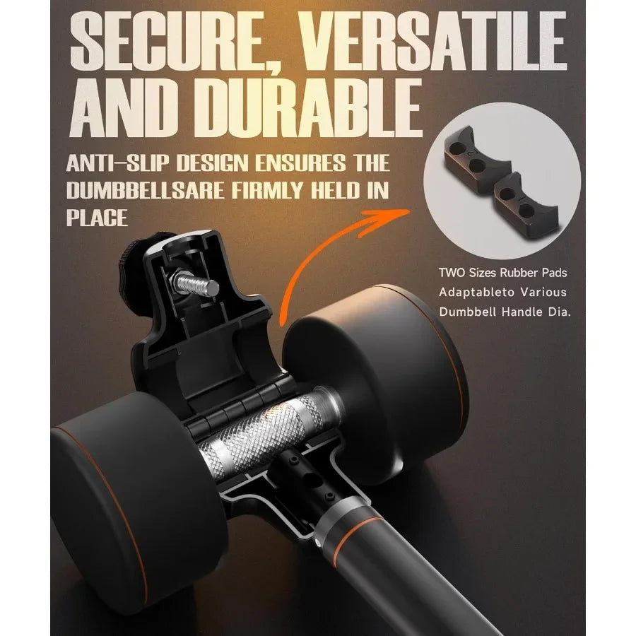 Flexible Dumbbell Converter 260 LBS Weight Capacity Adjustable Alloy Steel Bar Convert Dumbbells to Barbell Enhanced Compatibil