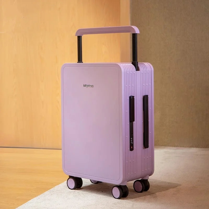 Wide Handlebar Rolling Luggage High-quality Durable PC Material Travel Balance Trolley Suitcase with 360° Spinner Wheel TSA Lock