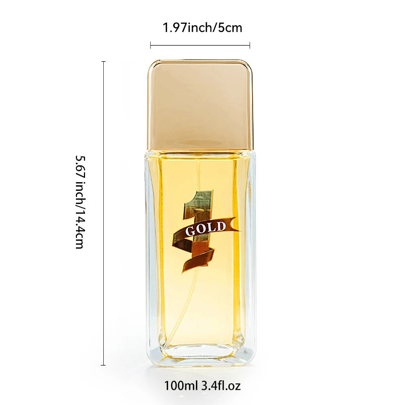 Woody Spicy Notes Million Men's Perfume, Long Lasting Eau de Parfum, Pheromones Perfume Cologne Hombre 100ML 3.4FL.OZ