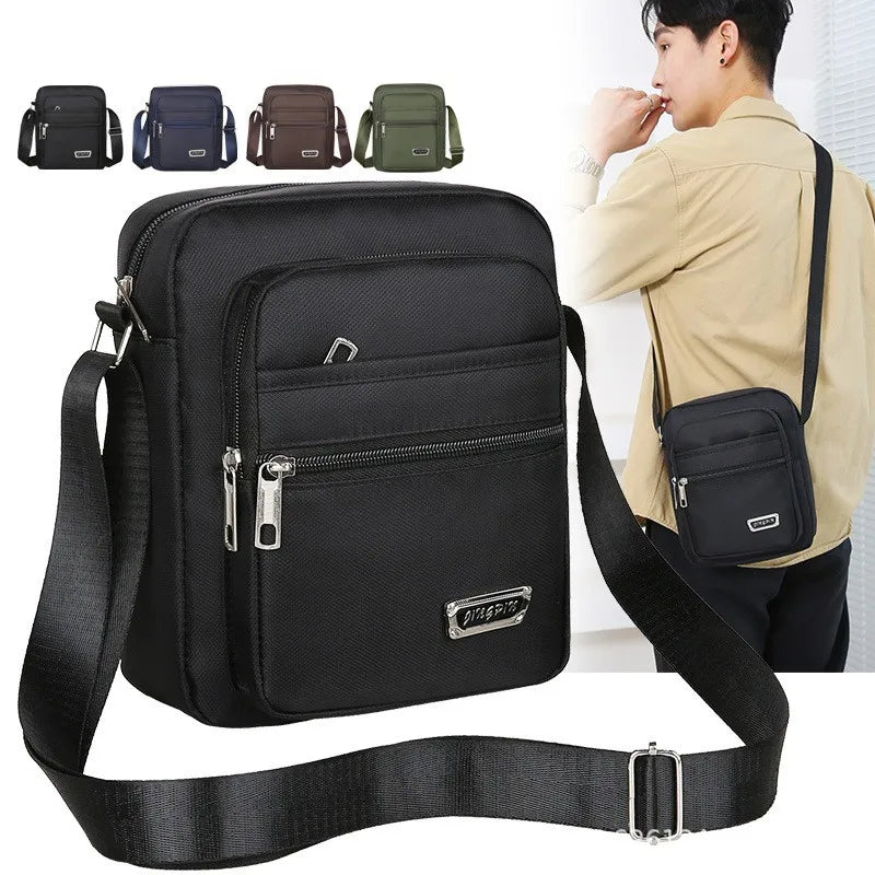 2025 Men Nylon Shoulder Bag Messenger Bag Casual Nylon Zipper Pocket Handbag Fashion Tote Travel Male Crossbody Bags New