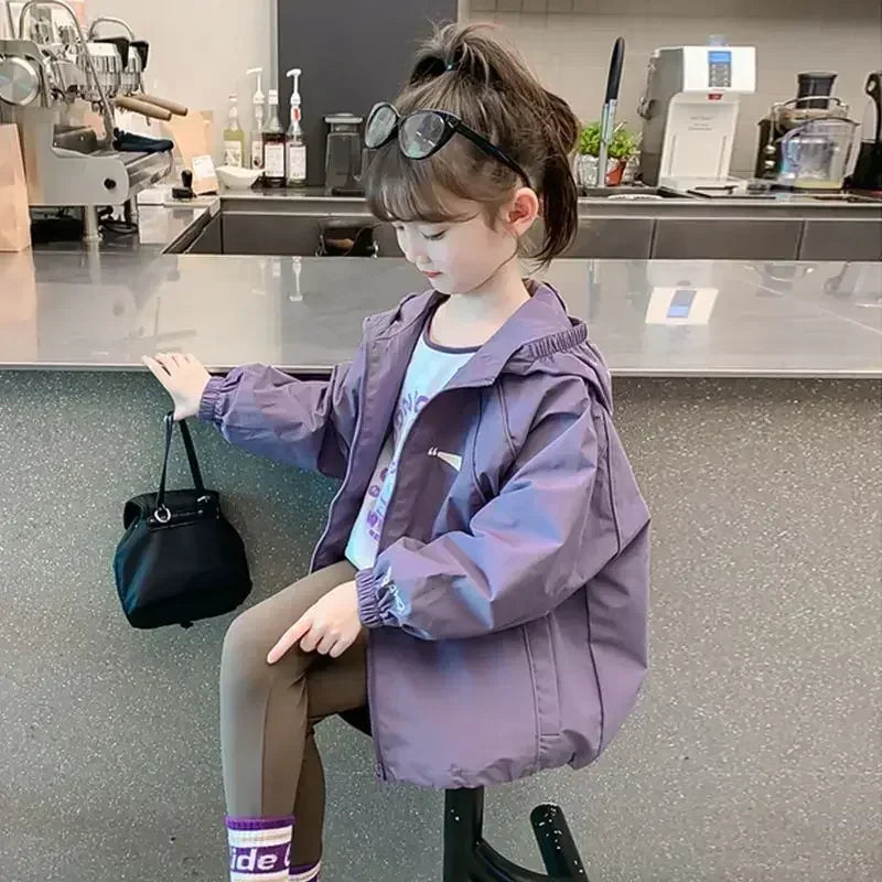 New Girls Children Clothing Baby Outerwear Jackets Hoodies Sweatshirt Sports Suits Coat Windbreaker Football Coat for Kids Girl