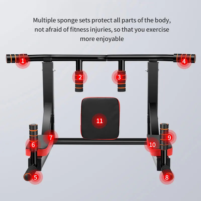 Multifunctional wall-mounted pull-up bar, the upward pull-up bar is used for indoor home gym workouts, pull-up fitness support.