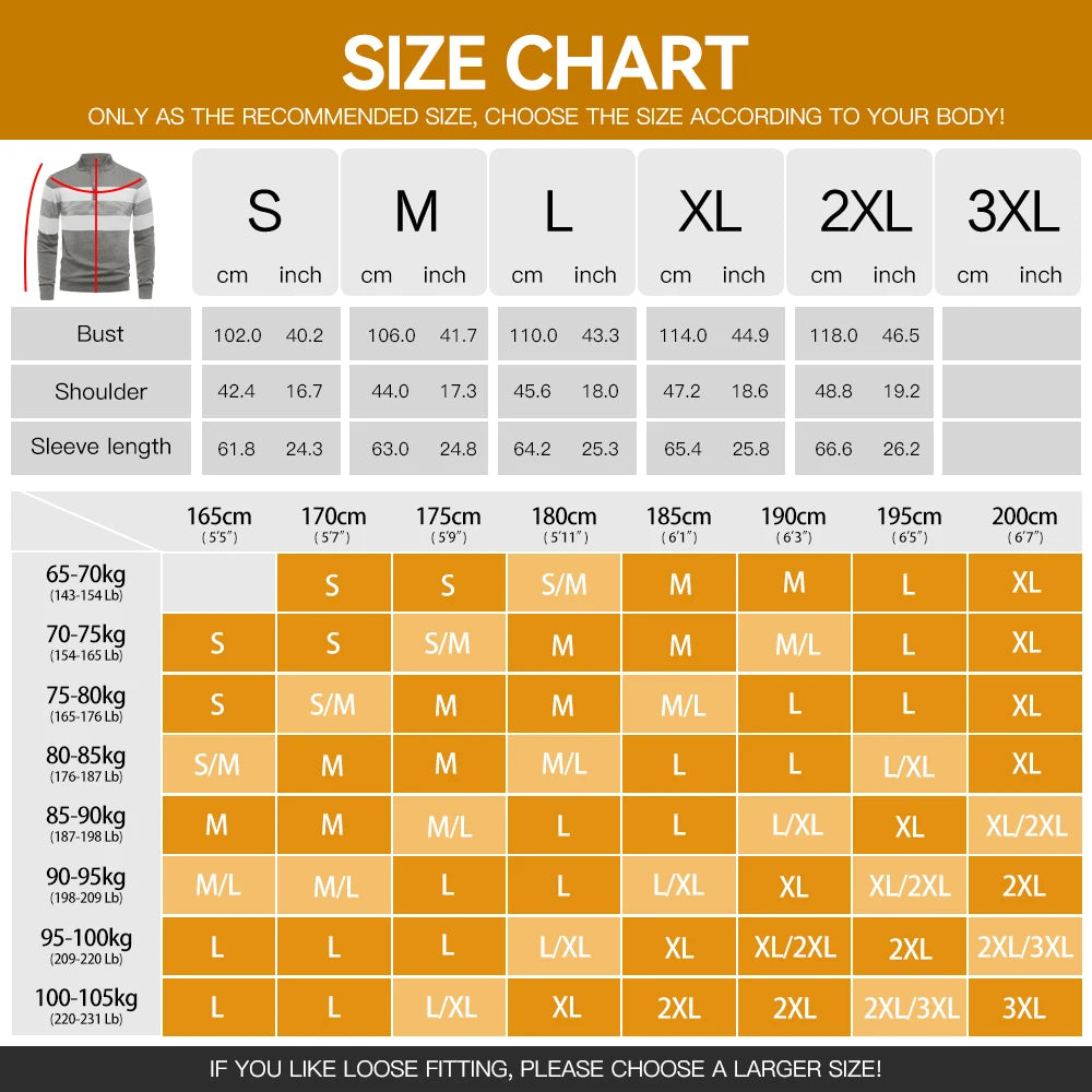 Men's Sweater Spring Stand-up collar zipper Sweater Knitted Lightweight Soft Long Sleeve Pullover Knitted Casual Tops US Size