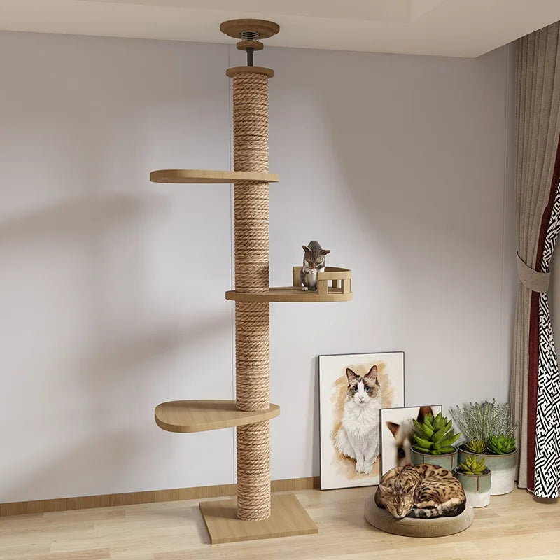 Cat Tree Multilayer Rotatable Moisture Proof Breathable Scratching Posts Save space Cat Tower For Home Indoor Cats Shelves 캣타워