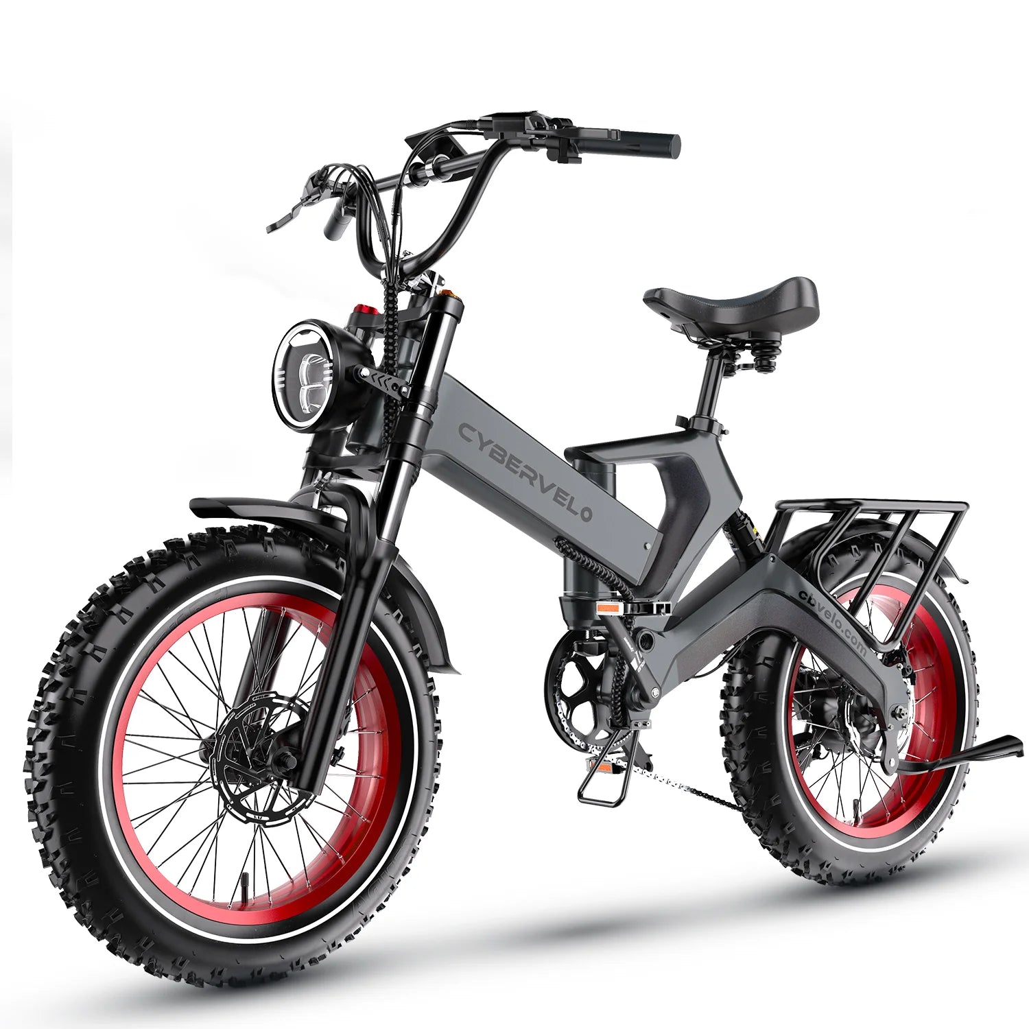 1000W(Peak 1500W)Folding Electric Bike for Adults,35MPH 100Mile,48V 25Ah Removable Battery,20" x 4.0 Fat Tire Foldable Electric
