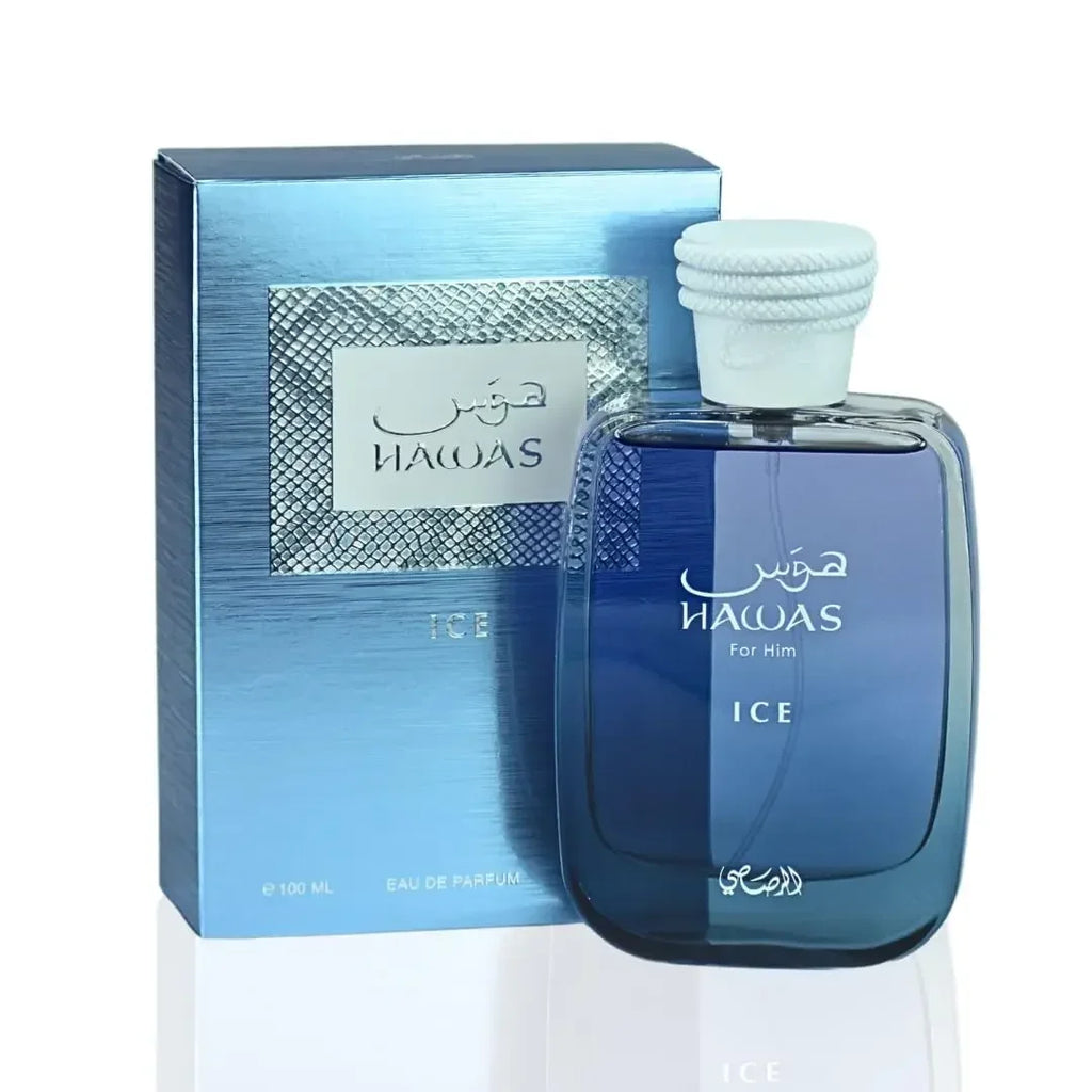 100ml Original Arab Perfumes RASASI Hawas Ice Eau de Parfum Spray High Quality Lasting Aromatic Perfume Cologne Makeup Present