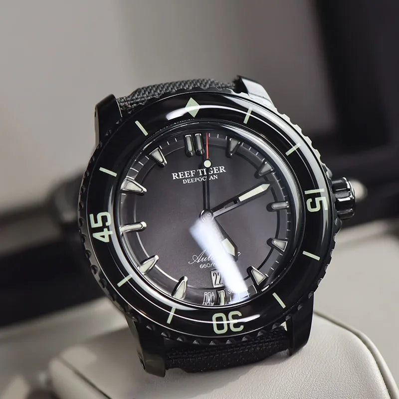 reef tiger brand fully automatic mechanical watches, business men's watches, personalized and fashionable luminous men's sports