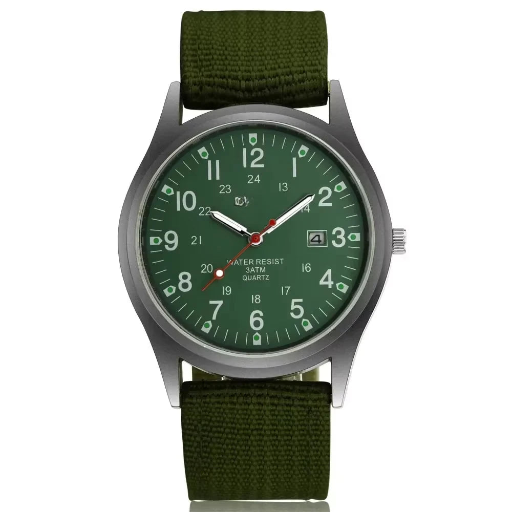 Mens Watches Luminous Hands Clock Luxury Military Sports Date Quartz Wristwatch Men Casual Nylon Watch Relogio Masculino