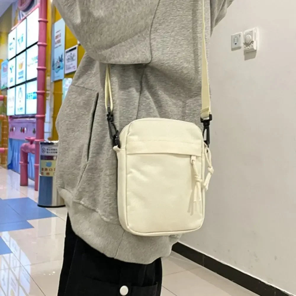 Black White Khaki Crossbody Bags High Quality Oxford Cloth Minimalists Tote Bag Long Shoulder Strap Travel Storage Men Women