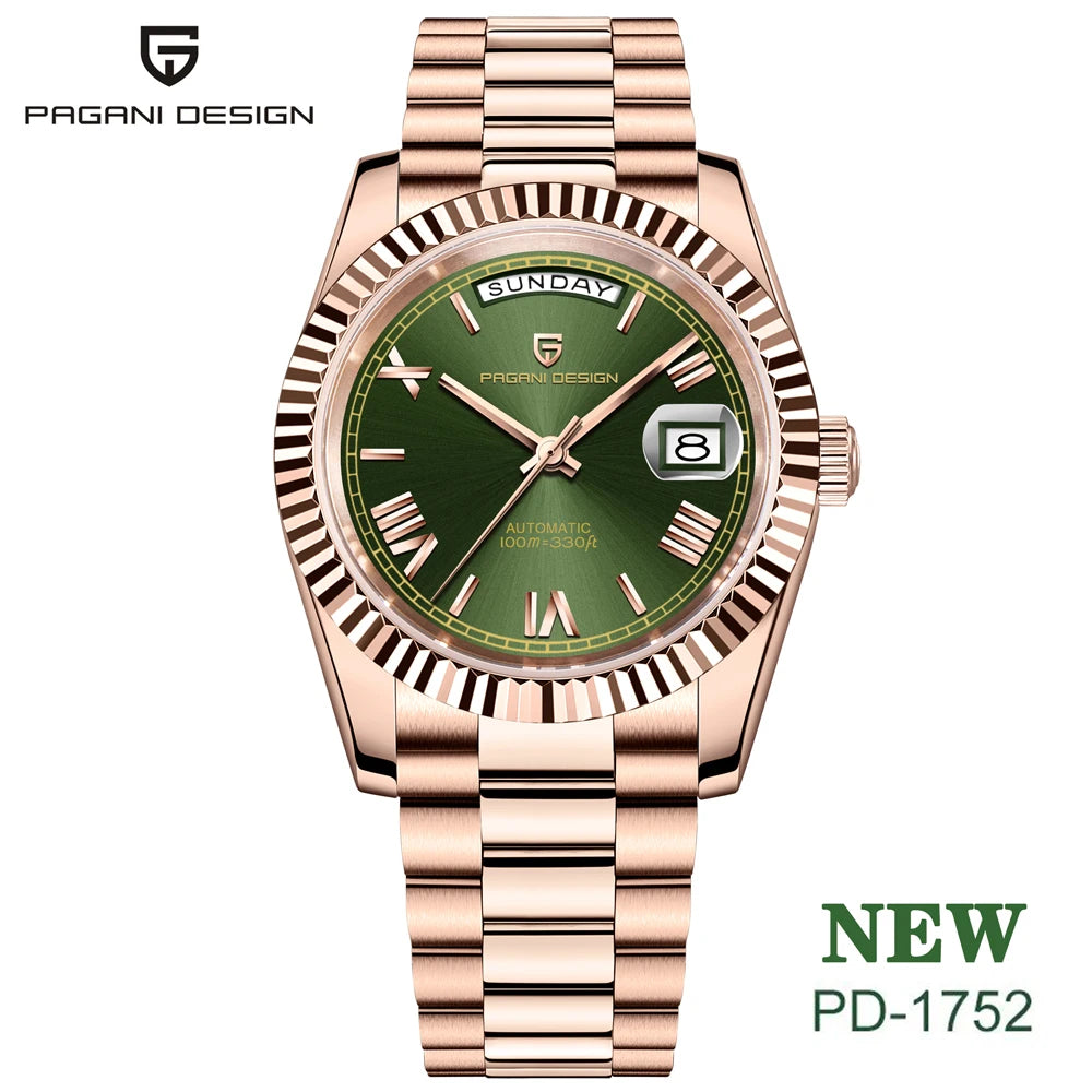 PAGANI DESIGN DD36 Gold Black Luxury Men's Mechanical Watches Automatic Watch For Men 2025 New AR Sapphire glass Wrist watch