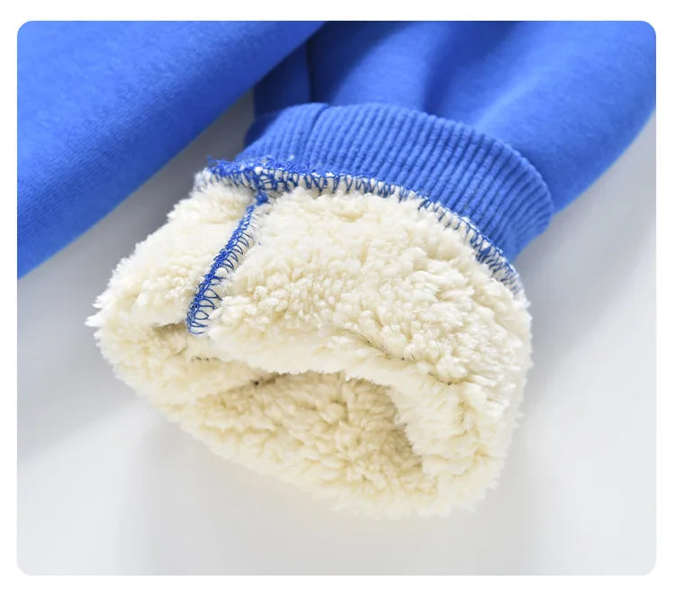 Unisex Winter Fleece Hoodies for Boys Sweatshirt Casual Thicken Warm Kids Zipper Coat Tops 8 9 10 12 Years Girls Clothes Cotumes