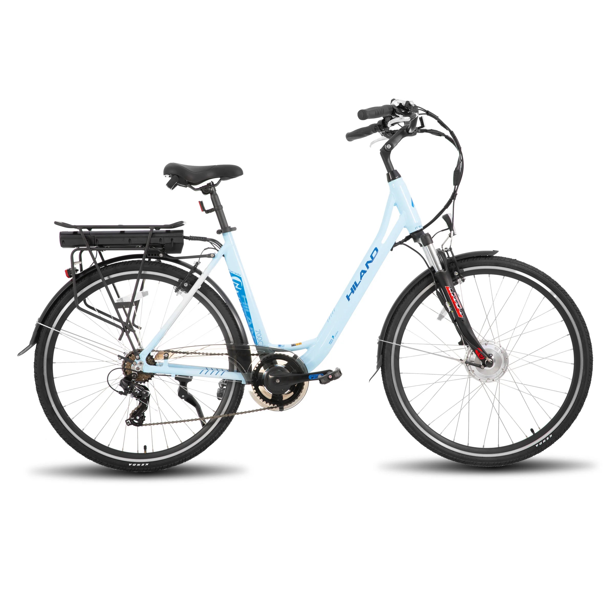 HILAND Adult electric road bike, detachable lithium battery, commuting electric bike，36V，7.8AH, 250W Motor,LCD Display, 20 MPH