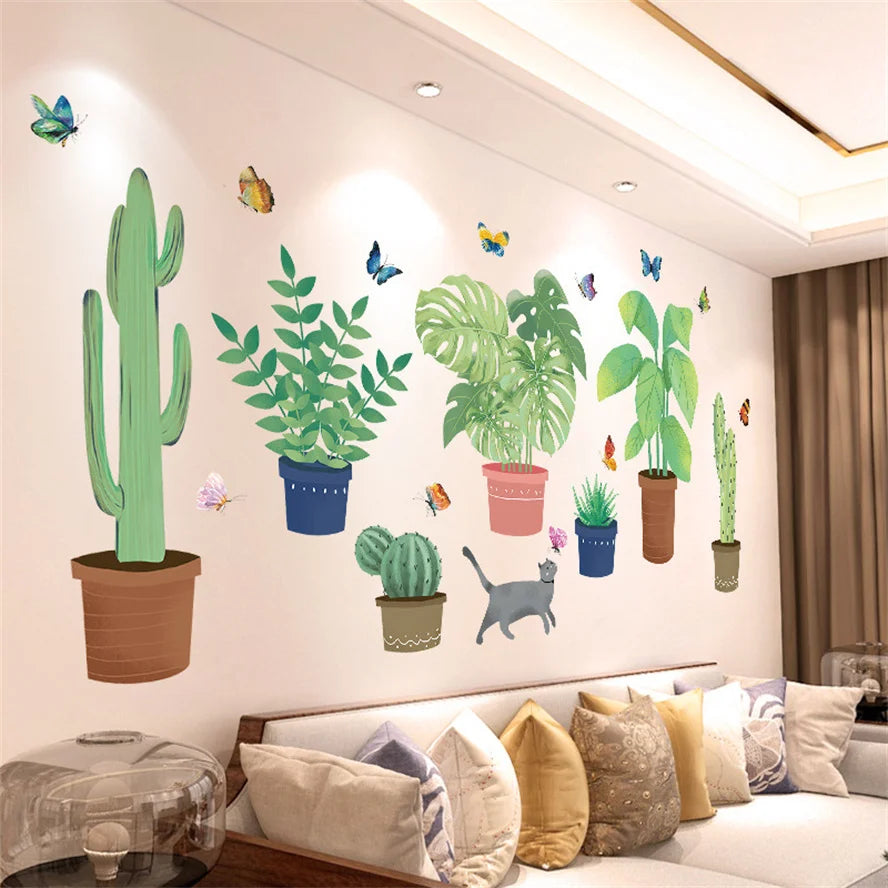 Living Room Flower Background Wall Stickers Bedroom Room Wall Decoration Stickers Wallpaper Self-adhesive Stickers Home Decor