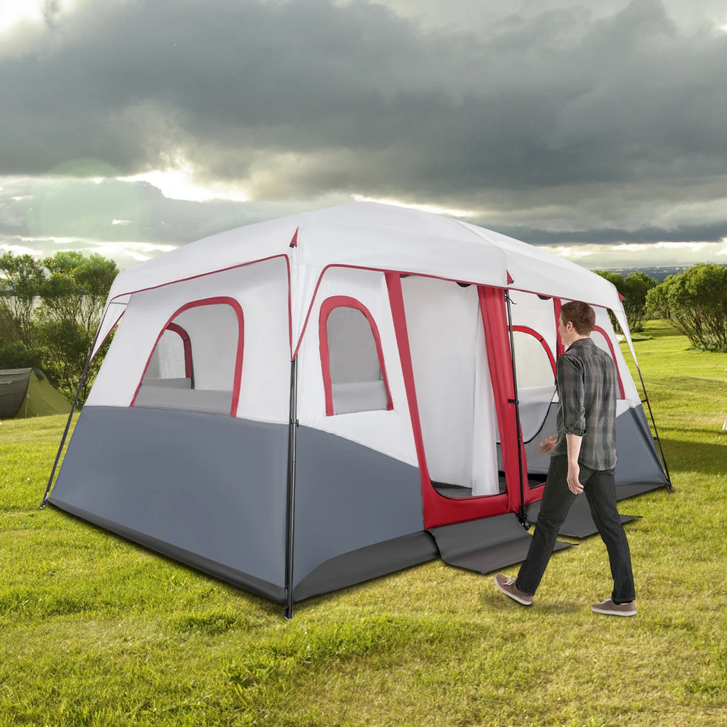 Large Tents for Camping Portable Family Tent for Outdoor Camping and Backyard with Room Divider 8-12 People Accommodation