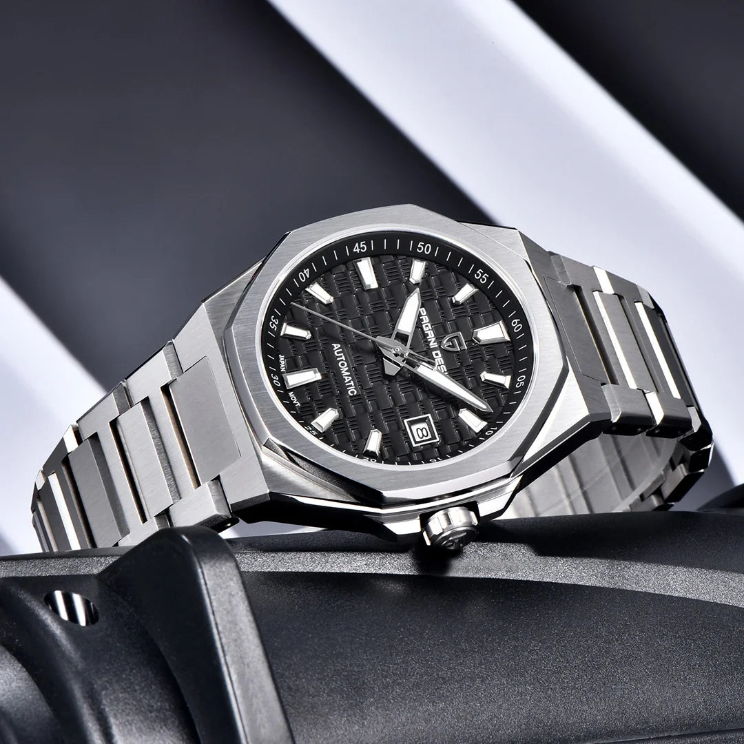 PAGANI DESIGN PD-YS023 New Automatic Men's Watch 40MM Full Stainless Steel Mechanical Sports Wrist Watch for Men