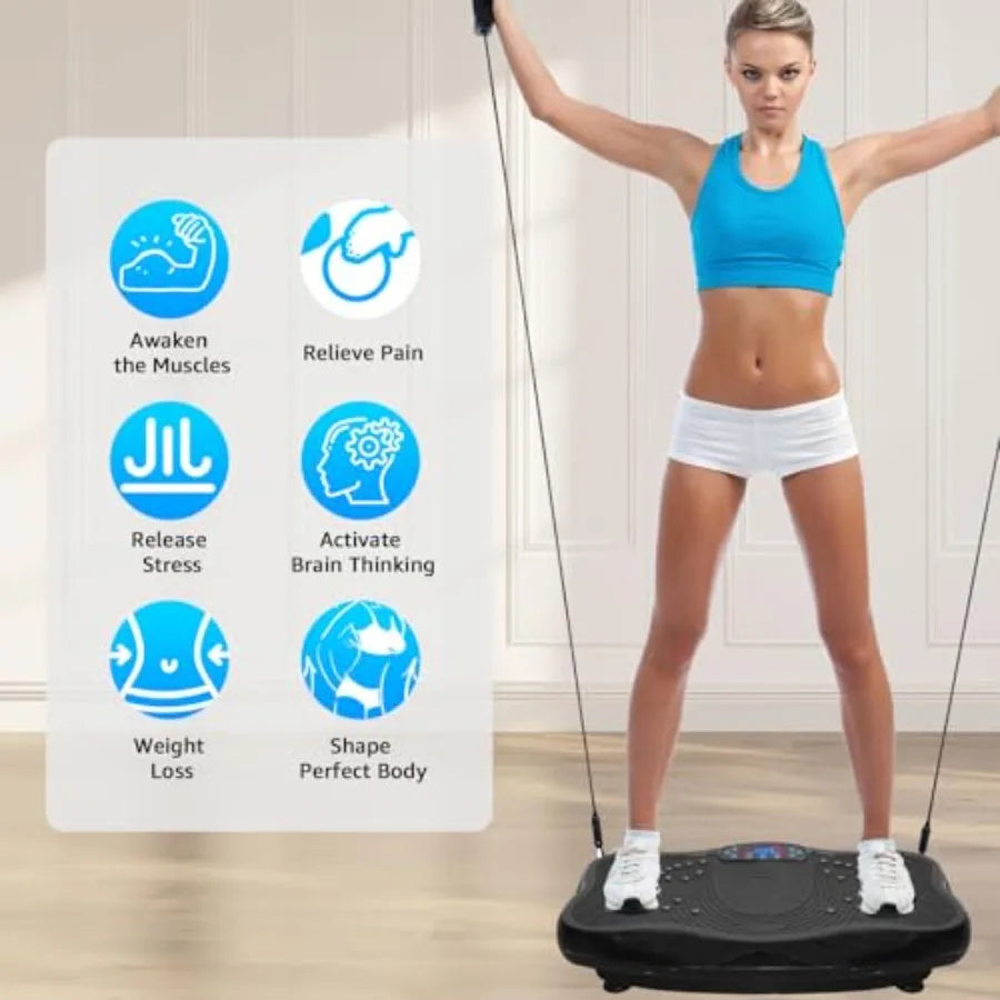 XXL Extra Large 120 Levels Vibration Plate Exercise Machine Maximum Load 330LBS Helps Lose Weight and Shape Your Body Tone Your
